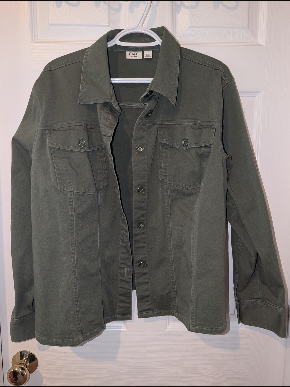 Cato Olive Green Lightweight Shirt Jacket